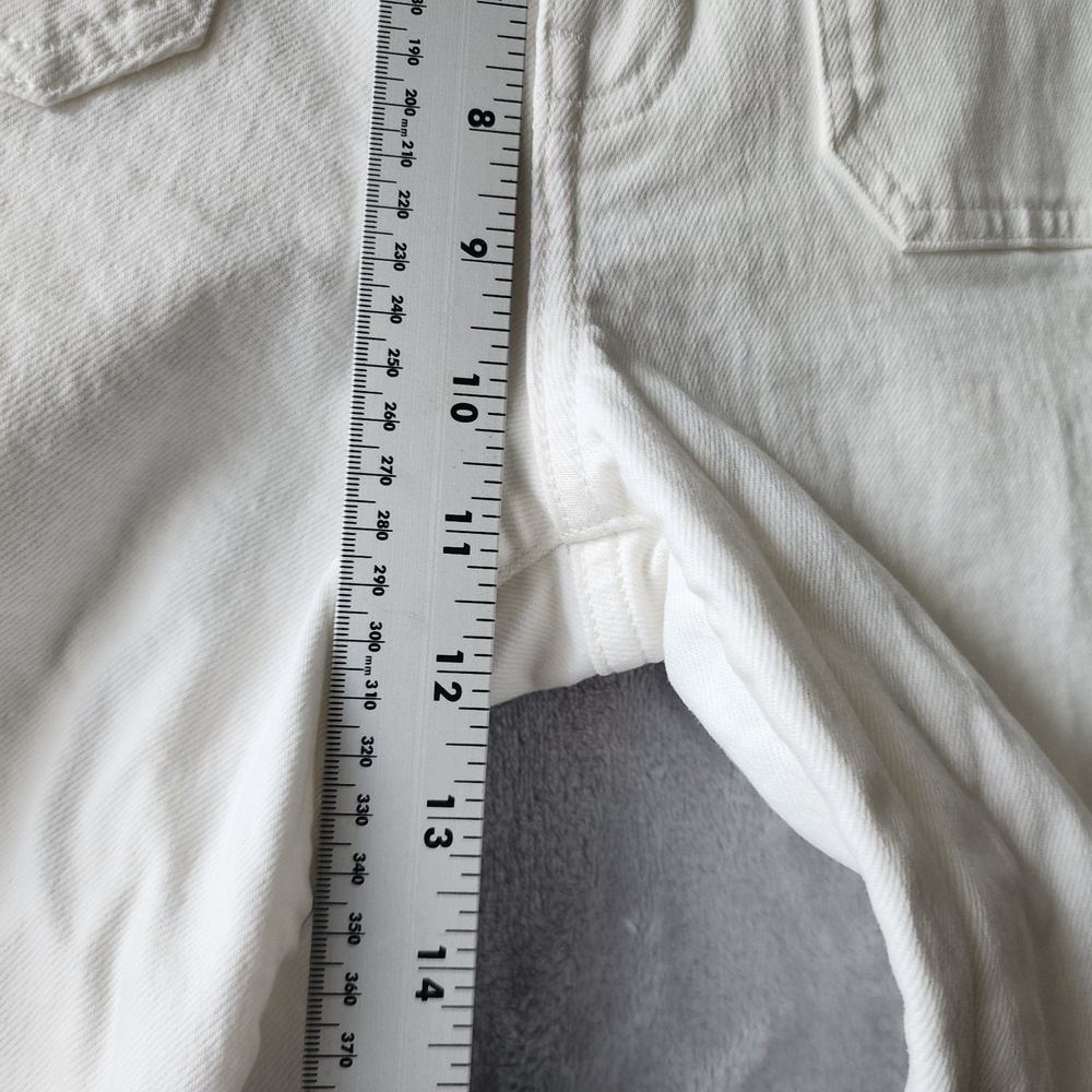 J.Crew Jeans Womens Size 28 White Denim Trousers Wide Leg Stretch Patch Pocket - Picture 10 of 12